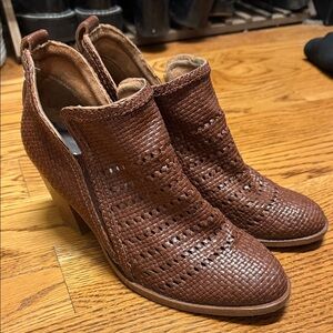 Jeffrey Campbell Brown Textured Ankle Boots